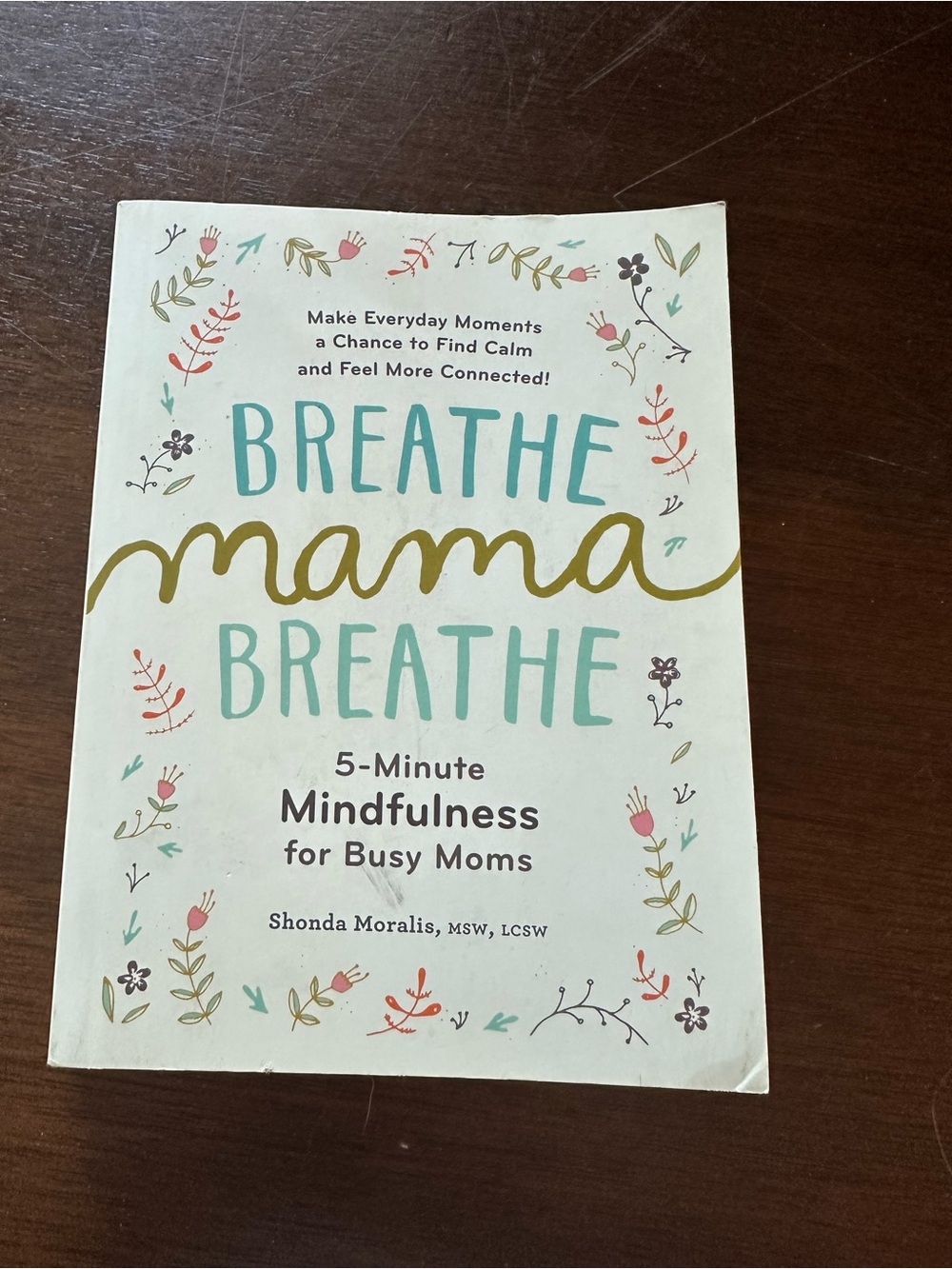 Breathe Mama Breathe — 5-Minute Mindfulness for Busy Moms (Teal & Gold Text)